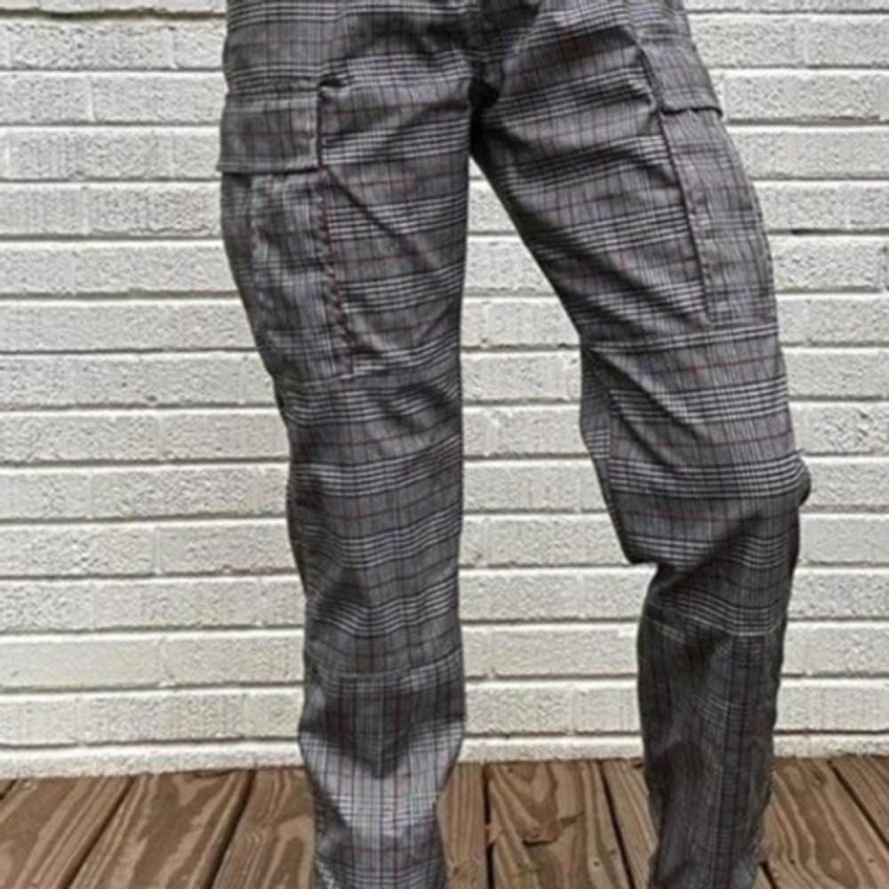 Dolls Kill Poster Girl Plaid Cargo Pants With Elastic Cuffs -S - Picture 2 of 9